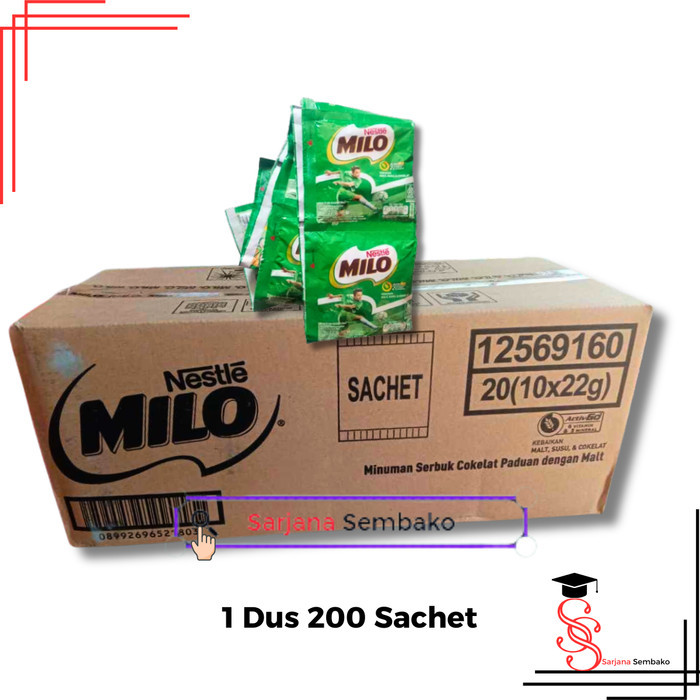 

Milo Active Go 22 Gram - 1 Dus 200 Sachet