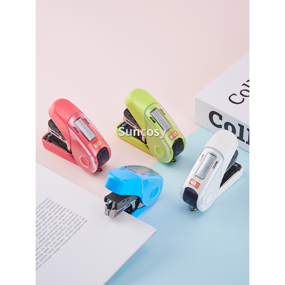 

Japan Max Vaimo HD-10FL3K Flat Clinch Stapler with 1 Box Staples, Quality Flat Clinch Stapler for Up To 35 Sheets of Paper