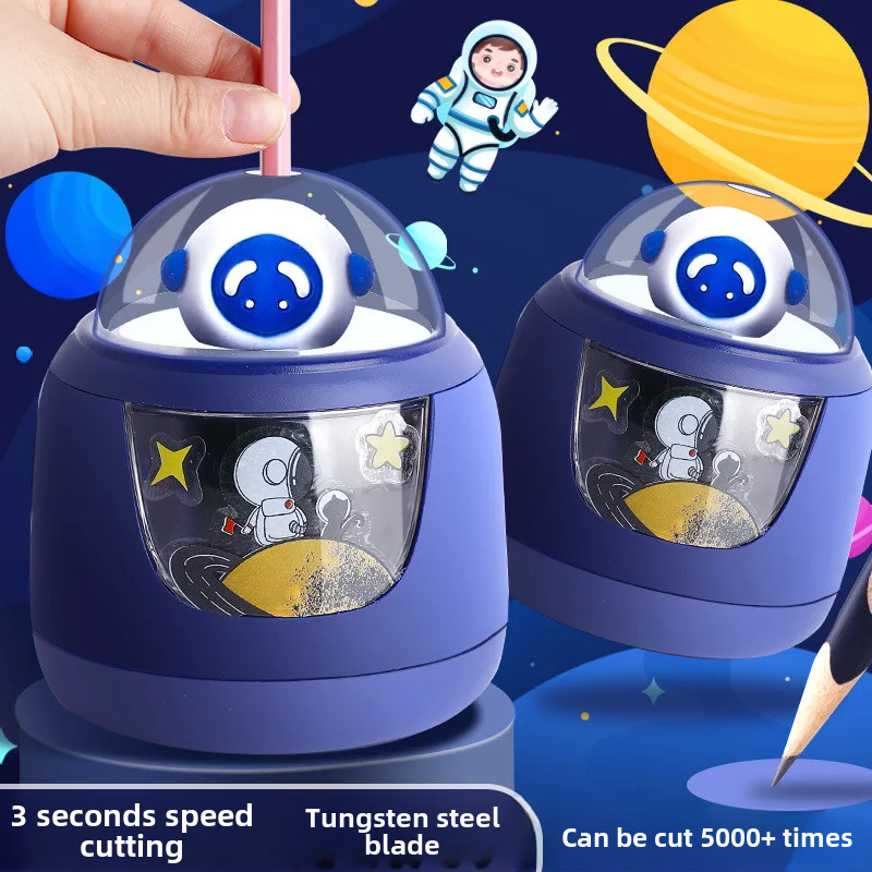 

Cutecartoon Astronaut Boy's Electric Pencil Sharpener Automatic Converter For Students Special Pencil Cutter Tool