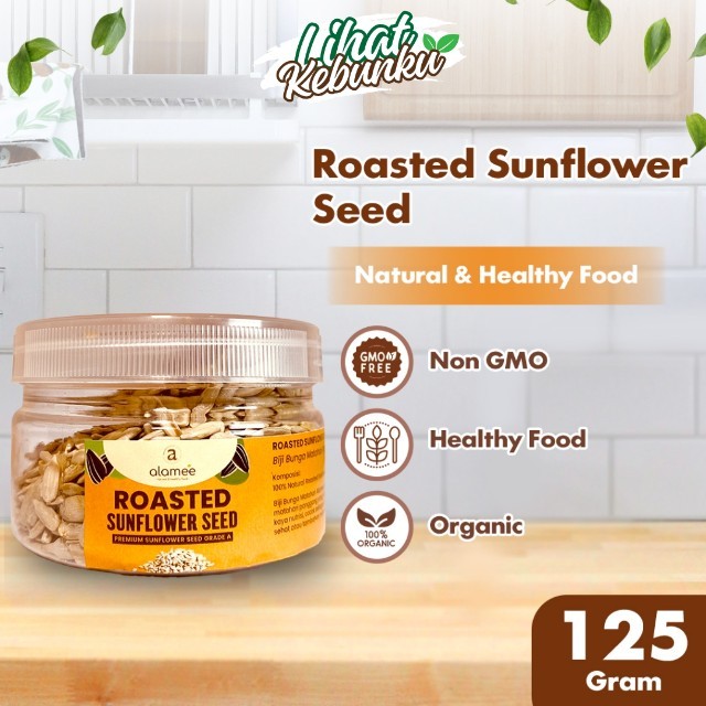 

ALAMEE Kuaci Bunga Matahari Biji Sunflower Seed Panggang Roasted Sun Flower 125gr LIHAT KEBUNKU