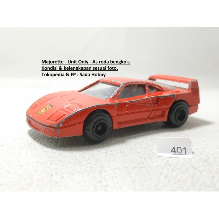 Majorette Ferrari F40 Merah Unit Only JUNK