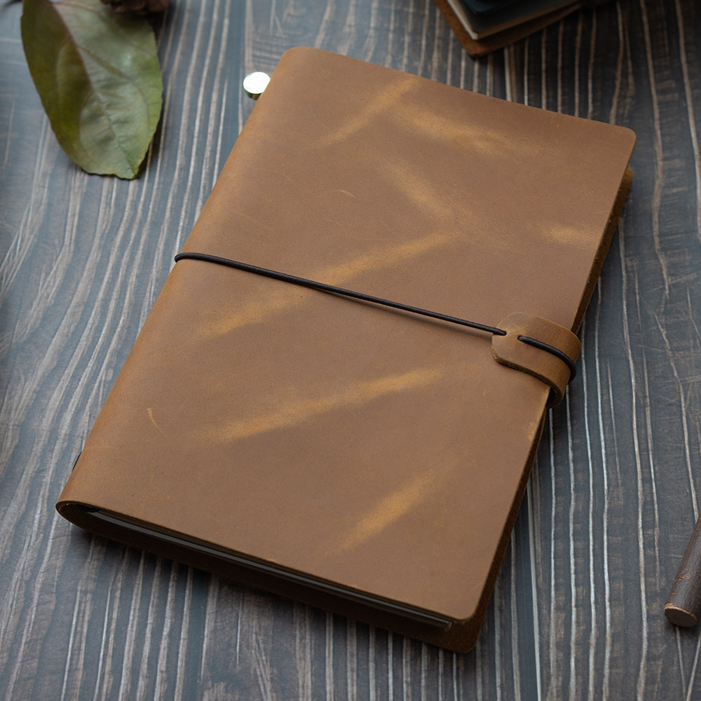 

New notebook 100% genuine leather diary handmade vintage cowhide sketchbook notepad TN traveler portable notebook cove