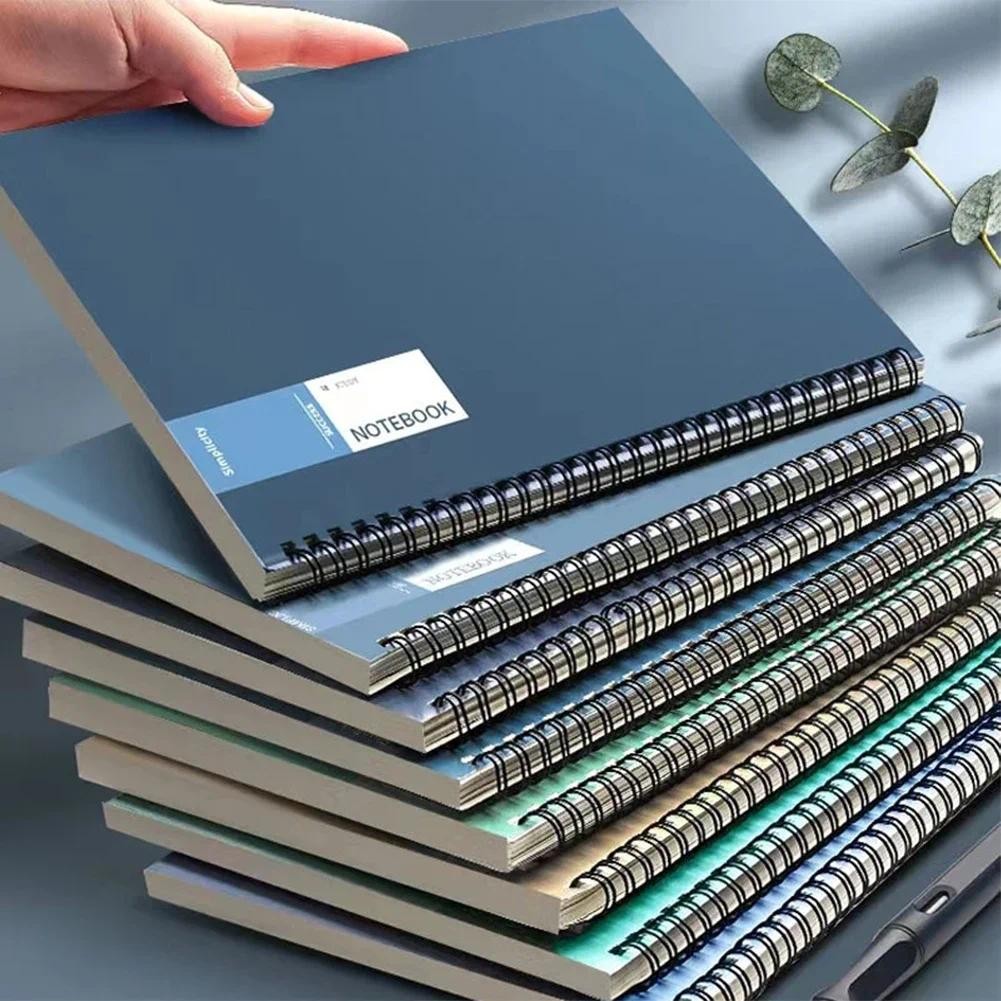 

1Pc A5/B5 Vintage Spiral Coil Notebook 40/80 Sheet Memo Journal Diary Notebook Spiral Design Students Stationery Office Business