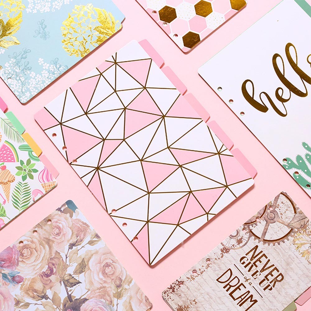 

5 Sheets A5 A6 Cute 6 Holes Paper Index Divider for Binder Planner Notebook Stationery,candy Notebook Paper Divider Accessories