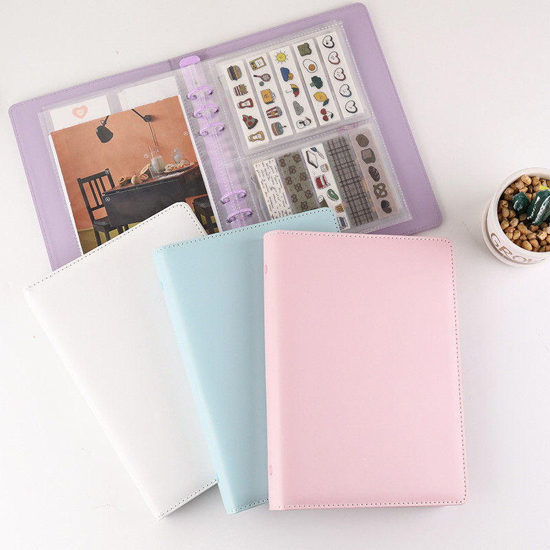 

A5 Loose-leaf Binder Idol Card Photocards Collect Book DIY 3 Inch Kpop Card Binder Photocards Notebook Journal School Stationery