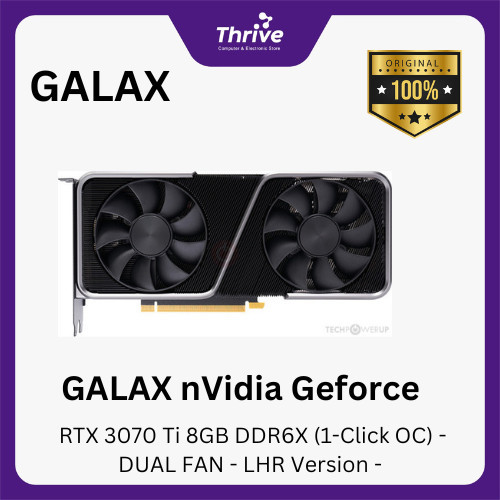 GALAX nVidia Geforce RTX 3070 Ti 8GB DDR6X (1-Click OC) - DUAL FAN - LHR Version -