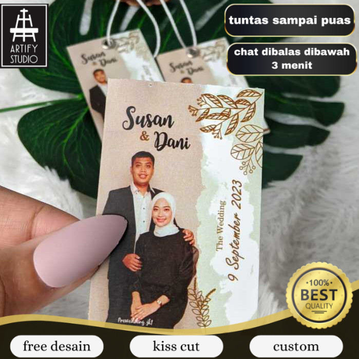 

Artify Hangtag Wedding Souvenir Hang Tag Label Custom Pernikahan Ucapan Nikah Free Desain