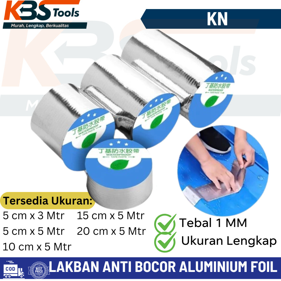 

Lakban Anti Bocor Alumunium Foil Tahan Air - Perekat Magic Tape Waterproof