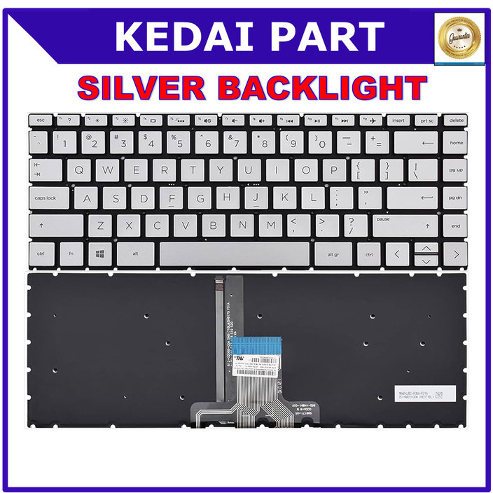 Keyboard Hp Pavilion 14-CK 14CE 14-CF 14CF 14-CM 14CM Silver Backlight
