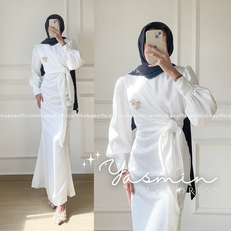 LUNAR YASMIN DRESS VELVET SILK // GAMIS DRESS MUSLIM WRAP IKAT TALI LEBARAN BRIDESMAID KONDANGAN SAT