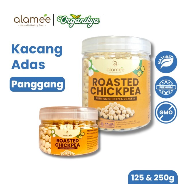 

ALAMEE Kacang Arab Panggang Roasted Chikpea Kacang Adas Gurih Matang Siap Makan PREMIUM 250gr organikya