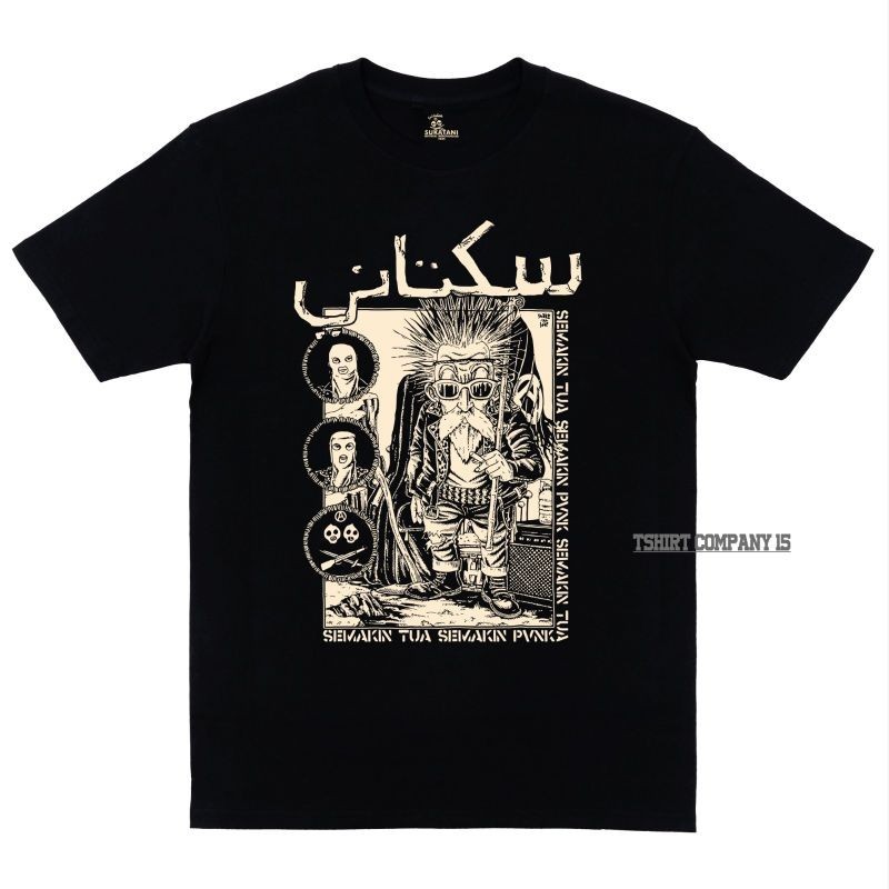 Sukatani Punk - Semakin Tua Semakin Punk - Kaos Band Sukatani Punk Tshirt Black Kaos Band Sukatani