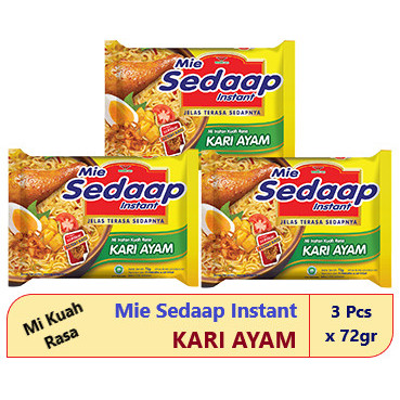 

Mie Sedaap Rasa Kari Ayam 72gr 3 Pcs