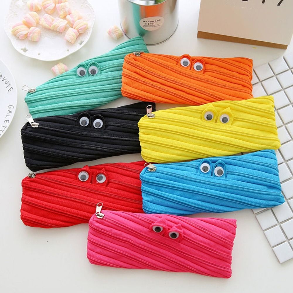 

Cute Funny Eyes Pencil Case Large Capacity Zipper Pencils Pouch Bag Creative School Pencil Cases Stationery Supplies