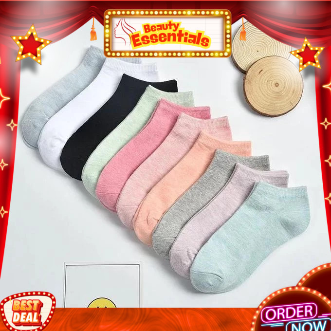 Kaos Kaki Pria dan wanita / Kaos Kaki Pendek Mata Kaki Warna Polos / Ankle Socks / kos Kaki polos na