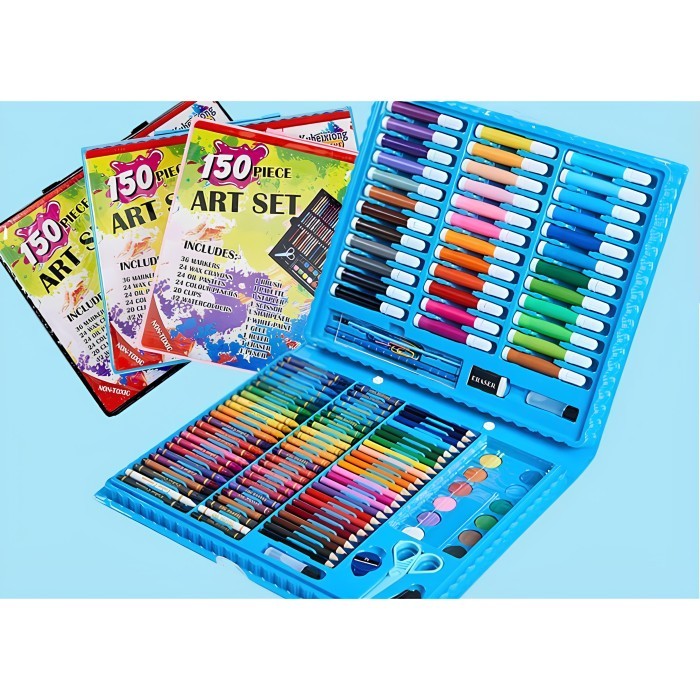 

[New Collection] Crayon set 208pcs alat set menggambar / melukis krayon set - 150 PCS BIRU