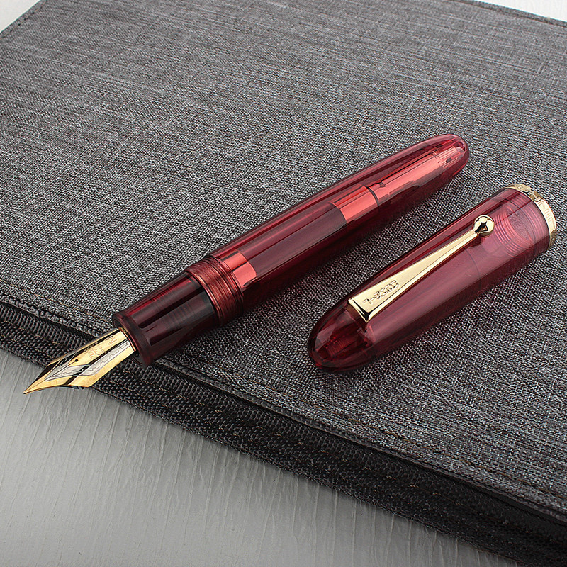 

Luxury JinHao 9019 Dadao Fountain Pen Acrylic Transparent Spin Pen 40MM Nib Stationery Office School Supplies Writing Gift Pen