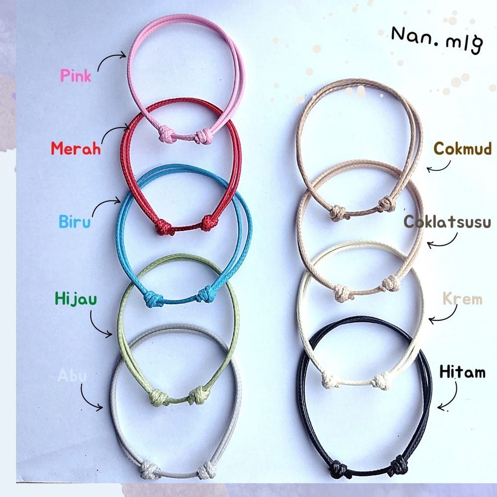 TERMURAHRR_ACCECORIS||Gelang Polos Tali Korea||gelang 1.5 MM tali korea
