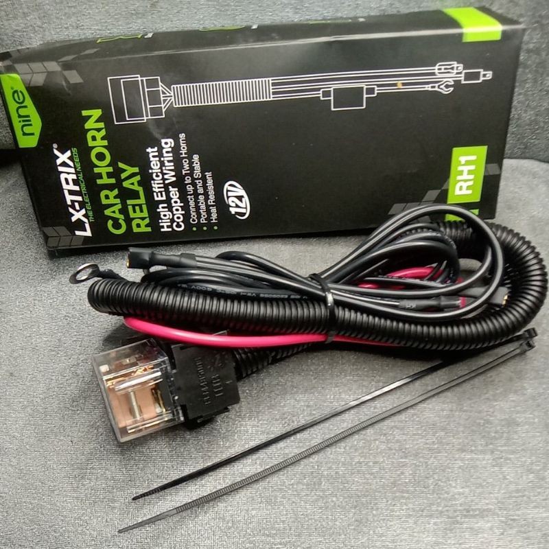 RELAY 9nine LUMINOS MOTOR MOBIL 80A kaki 4 klakson ALARM LAMPU