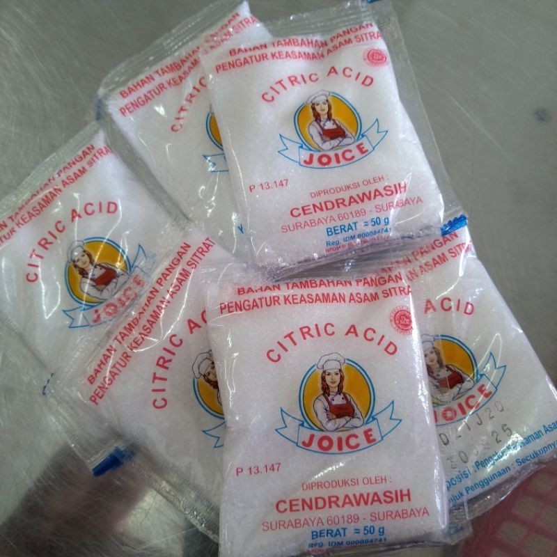 Citrun Citric Acid Joice Cap Cendrawasih 50 gr / Asam Sitrun 1 Pack 20 pcs