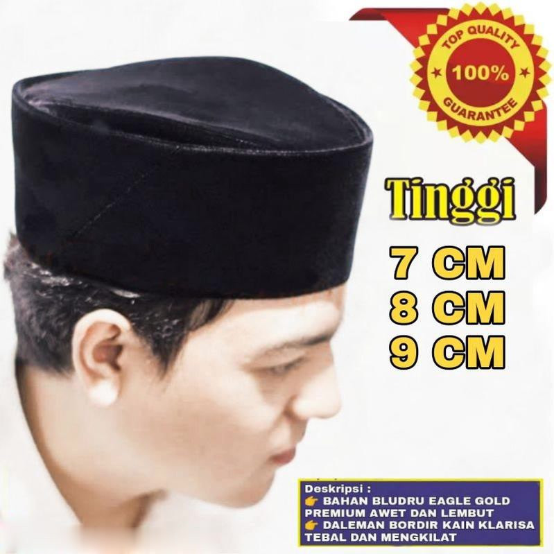songkok susun hitam peci susun hitam Kopyah hitam kopiah susun Tinggi 7 cm 8 cm 9 cm kualitas terjam