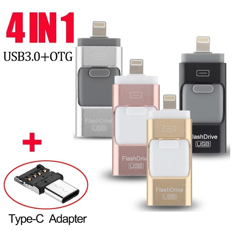USB Flash Drive 128G USB3.0 Pendrive for iPhone Xs Max X 8 7 6 iPad 8/16/32/64/128 256GB Memory Stic
