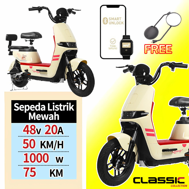 PROMO SPECIAL Sepeda Motor Listrik Premium Mewah Model Terbaru / Sepeda Listrik 48V 20A / Sepeda Listrik Dewasa