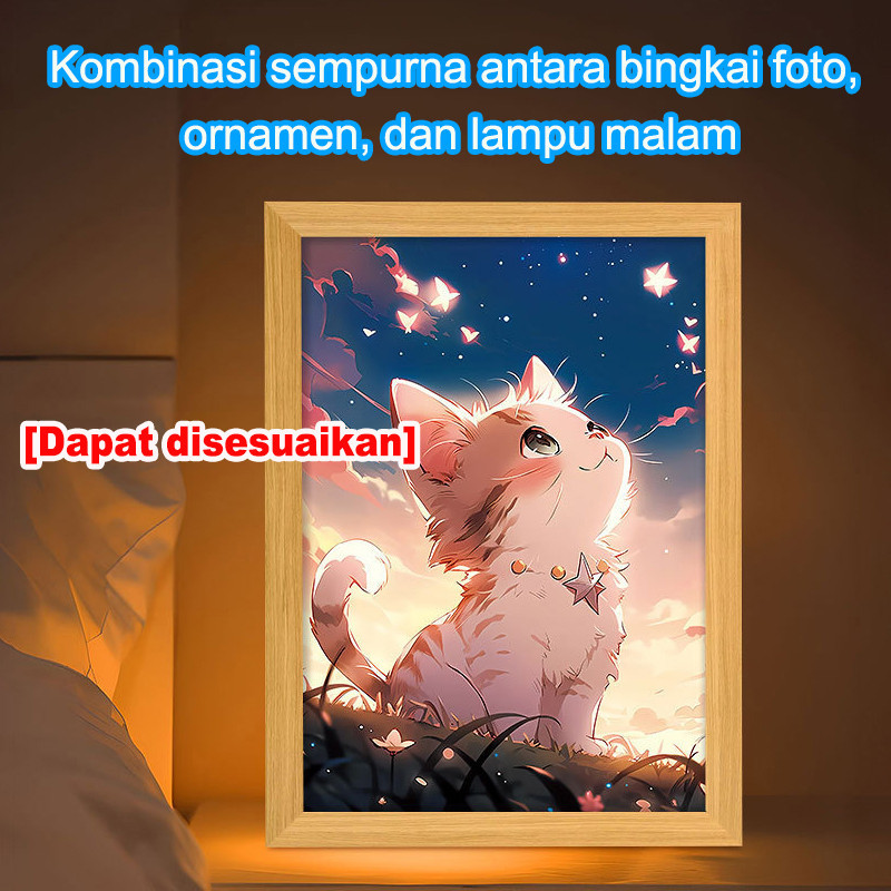 [dapat disesuaikan] Bingkai foto lukisan/ bingkai foto led/Lampu bingkai foto DIY/Kombinasi sempurna