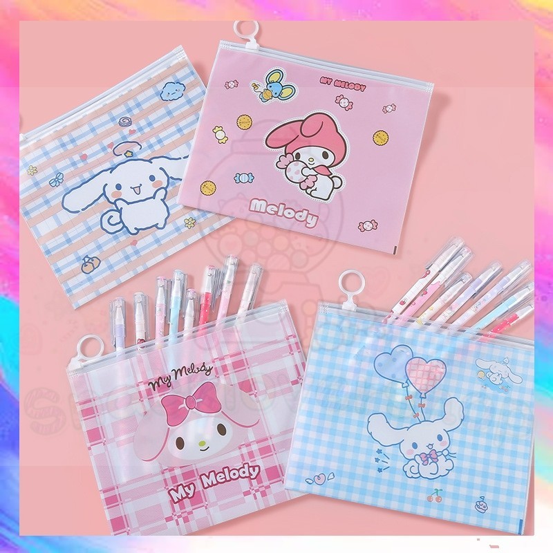 

Zipper Stationary Bag Multifungsi Motif Sanrio Melody Monroll / Tempat Pensil Sanrio / Pouch Zipper Sanrio