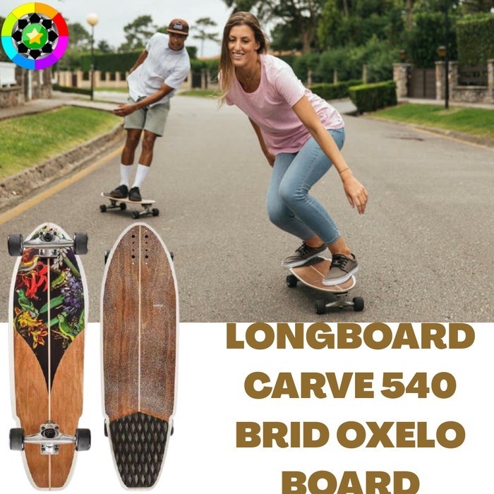 promo spesial Skateboard Longboard Dewasa Oxelo Skateboard Carve 540 Bird Size 9,76" Original