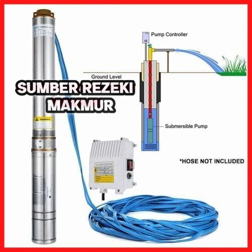 Pompa Air Satelit Nasional McPump Pompa Sumbersible 200Watt Lengkap