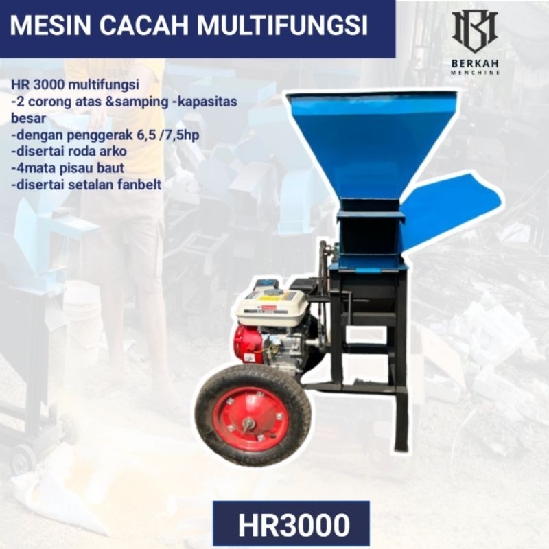Mesin cacah rumput multifungsi/mesin choper multifungsi HR3000