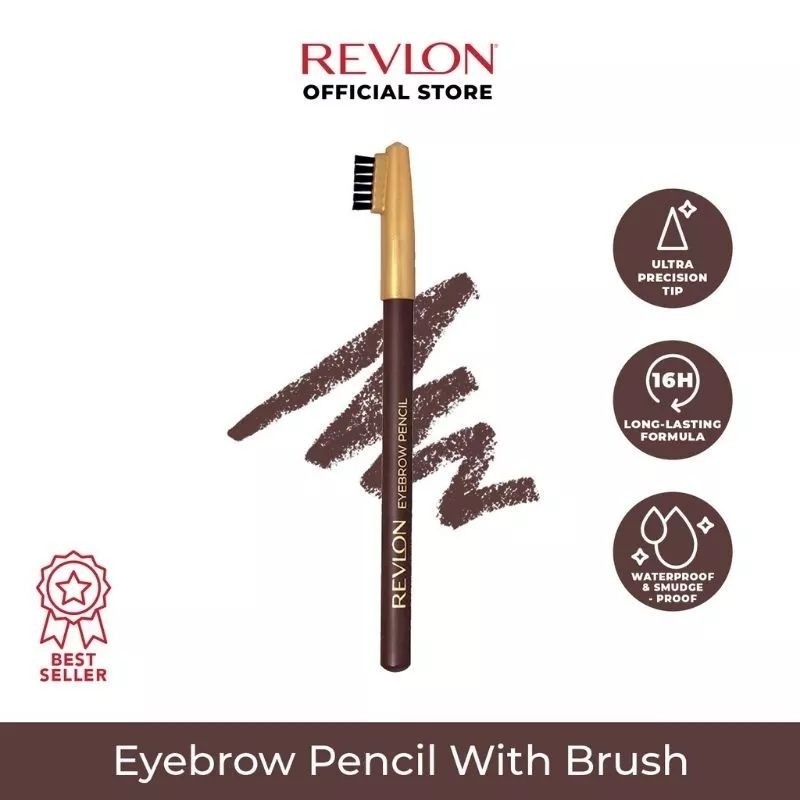 EYEBROW PENCIL WITH BRUSH REVLON | pensil alis REVLON