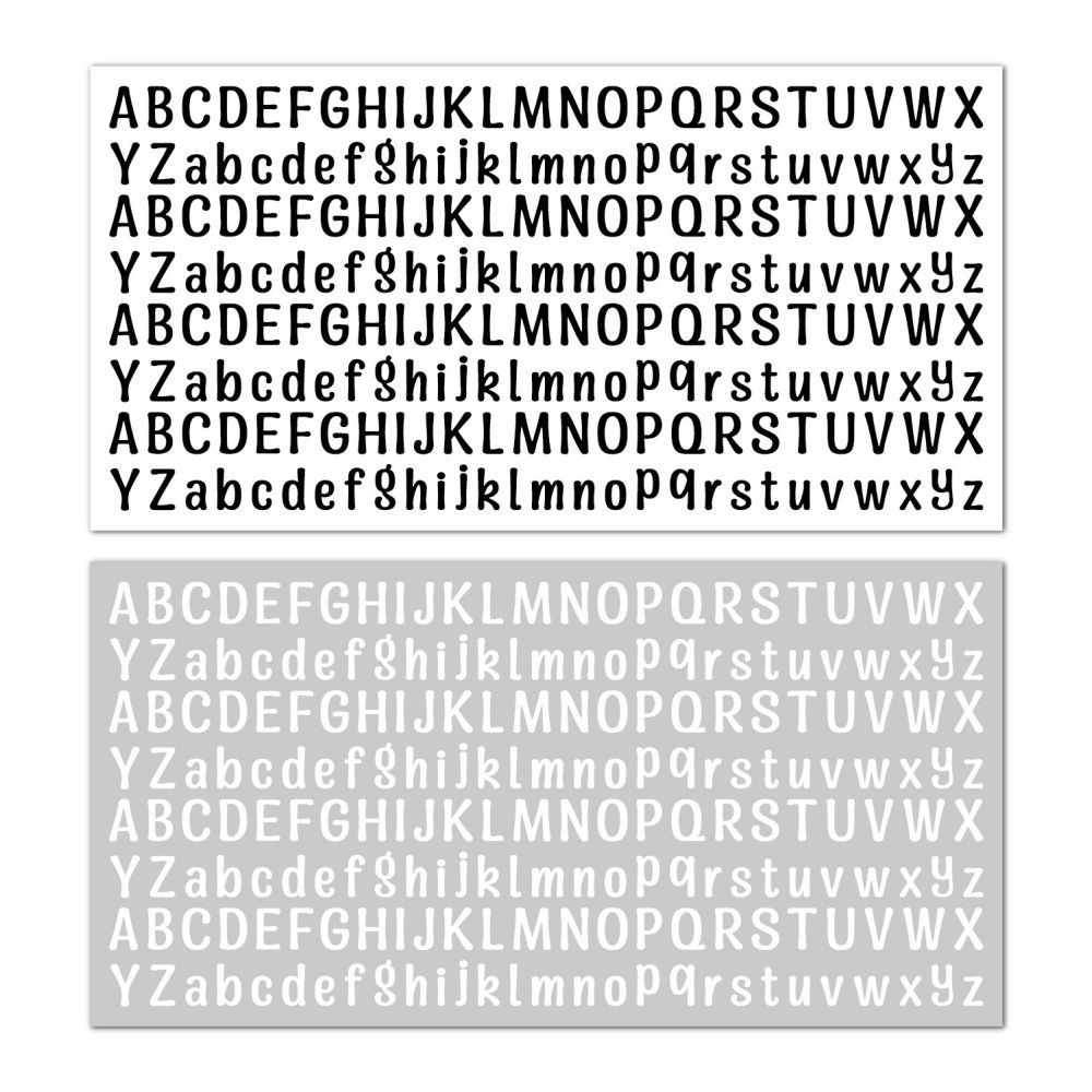 

2Pcs 0.5 Inch 26 Alphabet Planner Stickers Waterproof Black White DIY Letter Decorative Sticker For Kids Cup Laptop