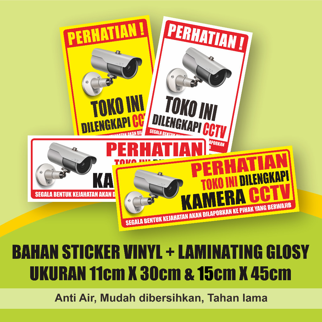 

STIKER KAMERA CCTV TOKO