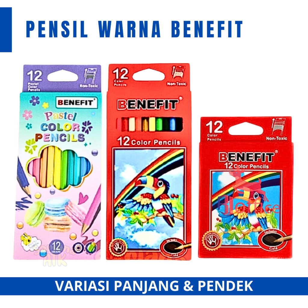 

Pensil Warna Benefit / Color Pencil Benefit 12 Warna