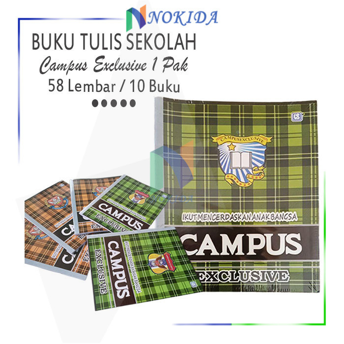 

Nokida Buku Tulis Sekolah [1 Pack/58 Lembar] / Buku Campus 58 Lembar 1 Pak / Buku Kampus 1 Pack / Buku Tulis Kwarto A5 / Buku Catatan Harian SD SMP SMA Kuliah / Alat Tulis Perlengkapan Sekolah Anak