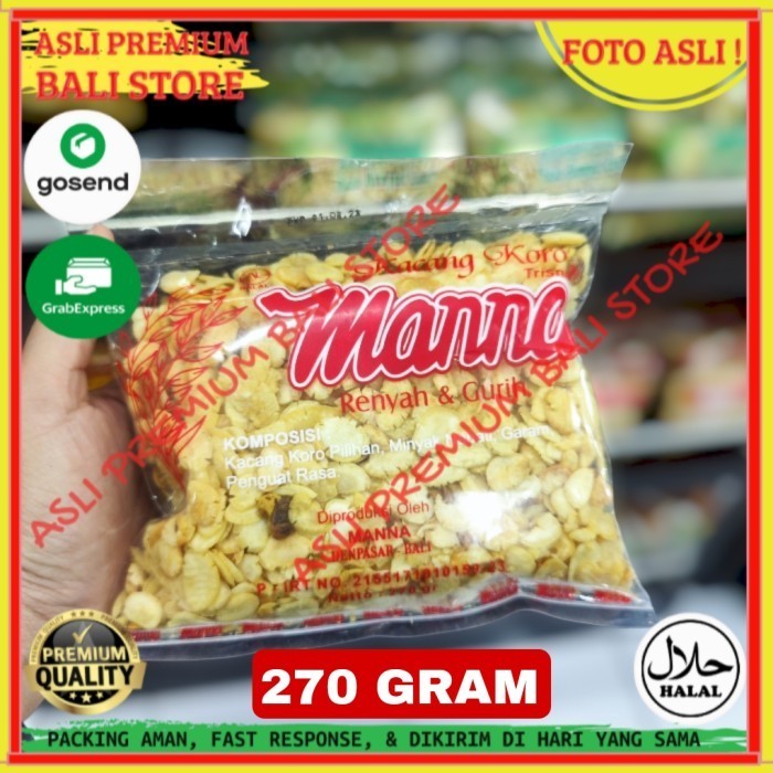 

OLEH OLEH MAKANAN CEMILAN CAMILAN SNACK KULINER KHAS ASLI ORI ORIGINAL BALI KACANG KORO 270 GRAM GR