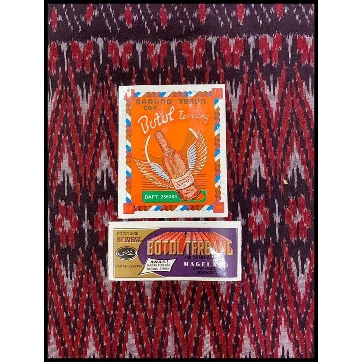 Promo Sarung Goyor Tenun Asli Botol Terbang Dijamin Asli Premium - Merah 3