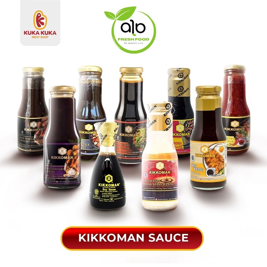 

Saus Kikkoman All Variant Bestseller 300gr BBQ, Garlic Teriyaki, Bulgogi, Gochujang, SoySauce, Mirin, Blackpepper, Katsu & Tiram - ALO Fresh Food