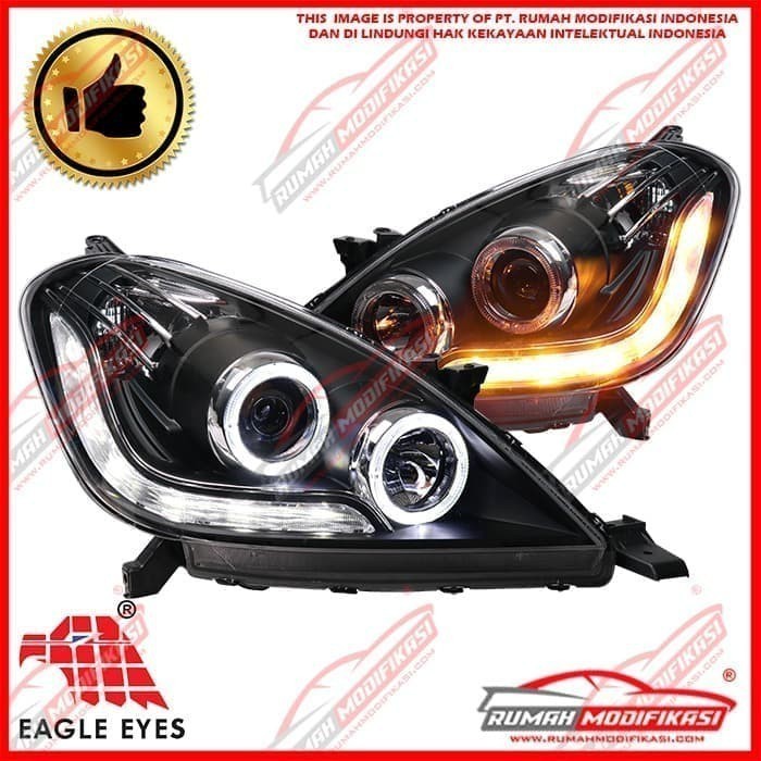 HEAD LAMP - TOYOTA INNOVA 2004 - 2010 - ANGEL EYES - LED - SEQUENTIAL