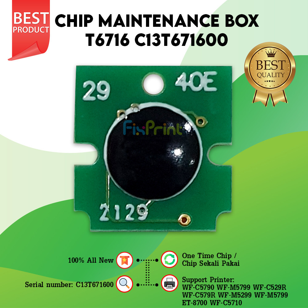 CHIP MAINTENANCE BOX T6716 EPSON WF-C5790 WF-C5290 T 6717 C 5290 5790