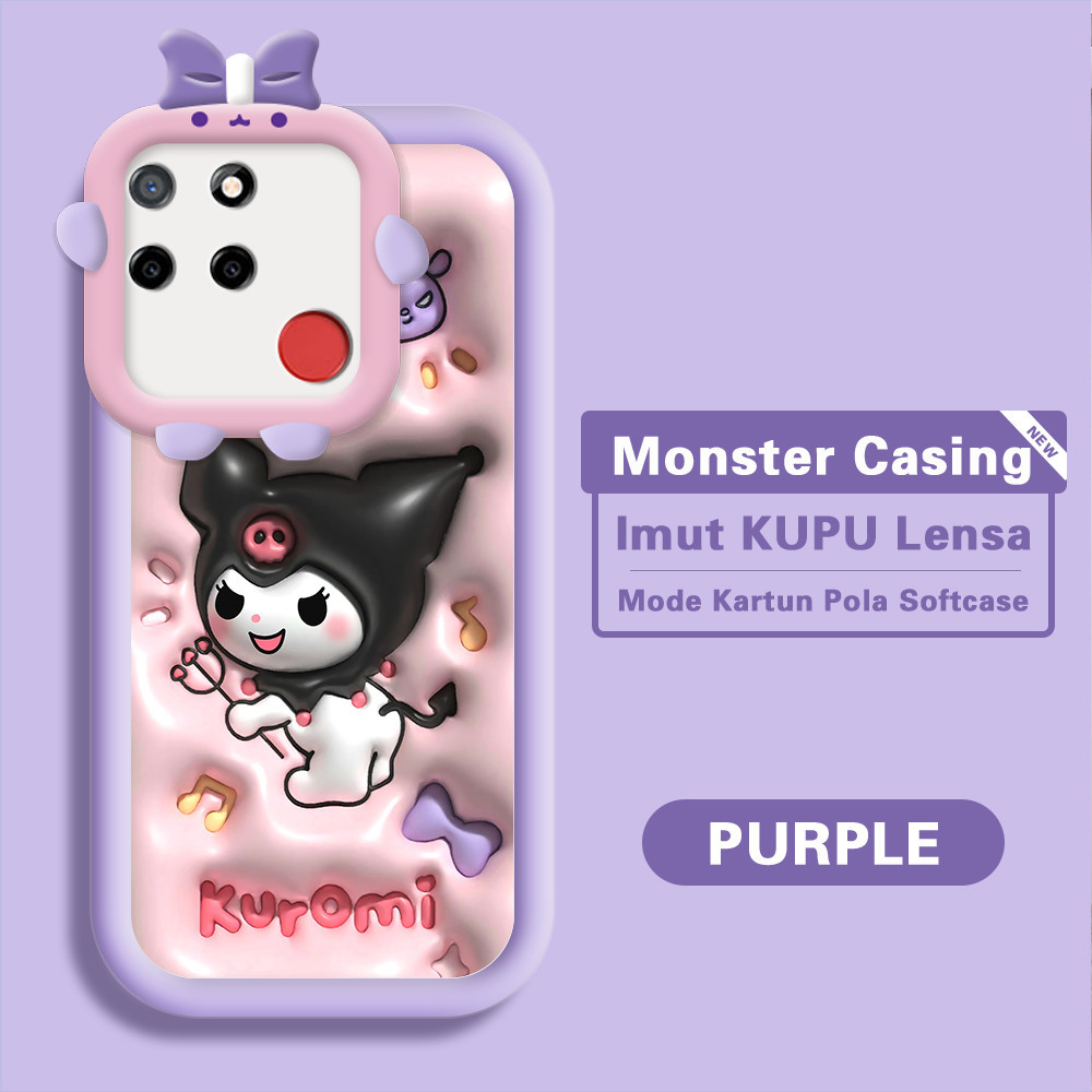 Realme C12 C25 C25S C15 Narzo 20 30A Untuk Phone Softcase Casing Soft Kesing Kartun Hp Case Bow Cust