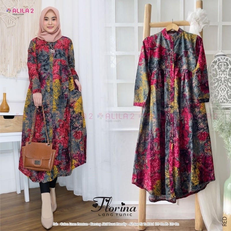 Tunik halus remaja ibu muda. Florina long tunic Alila/ GAMIS MODEL BARU MURAH