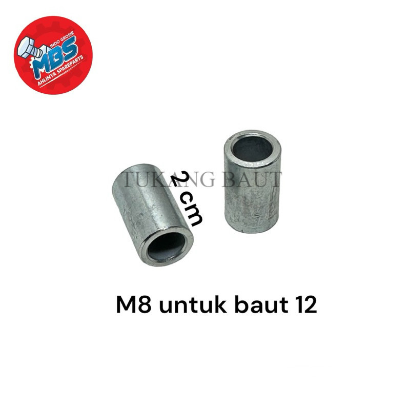 BOSH BUSING M8 BAUT 12 PANJANG 2cm