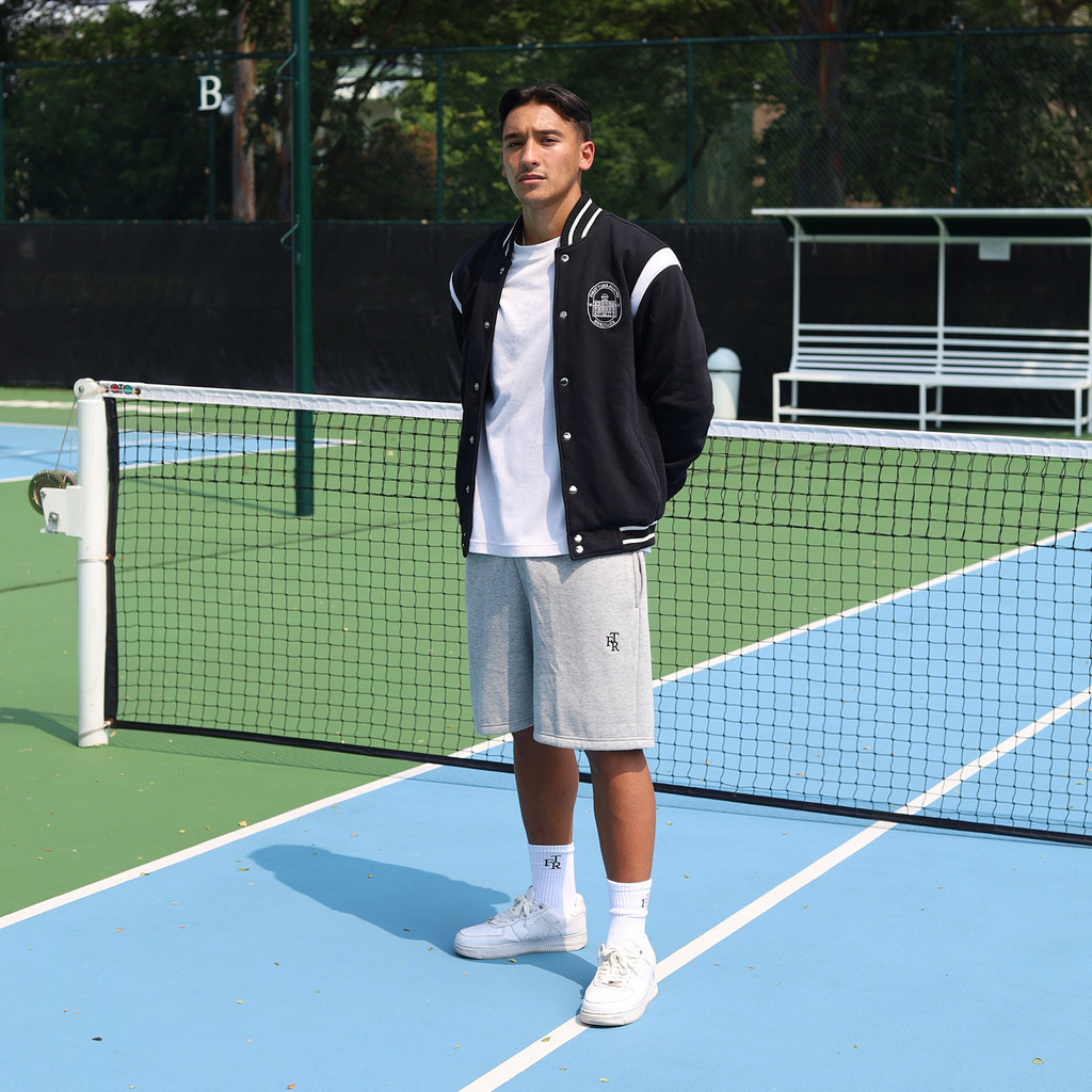 First Time Round - Varsity Jacket - Black