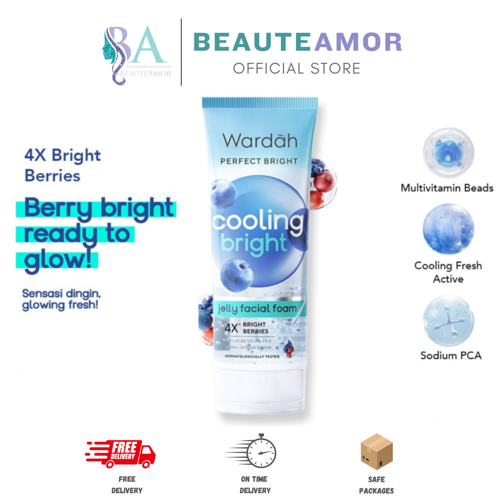 BEAUTEAMOR - Wardah Perfect Bright Cooling Bright Jelly Facial Foam 100ml