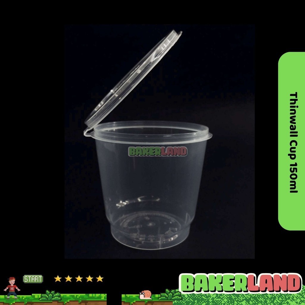 Thinwall 150 ml / Cup 150 ml / Cup Puding 150 ml / Mika 150 ml / Kemasan Makanan Plastik