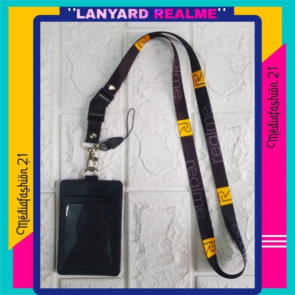 

REALME Lanyard / Tali Gantungan ID Card Dan Name Tag - Free Strap Tali Gantungan HP/Flashdisk