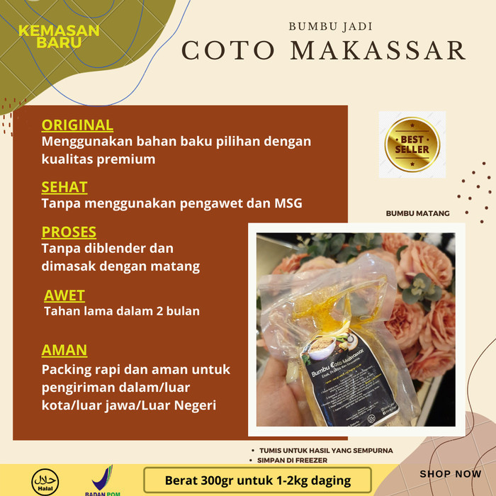 

[Bumbu Instan] BUMBU MASAK INSTAN COTO MAKASSAR BUMBU JADI PRAKTIS PAKET 1KG